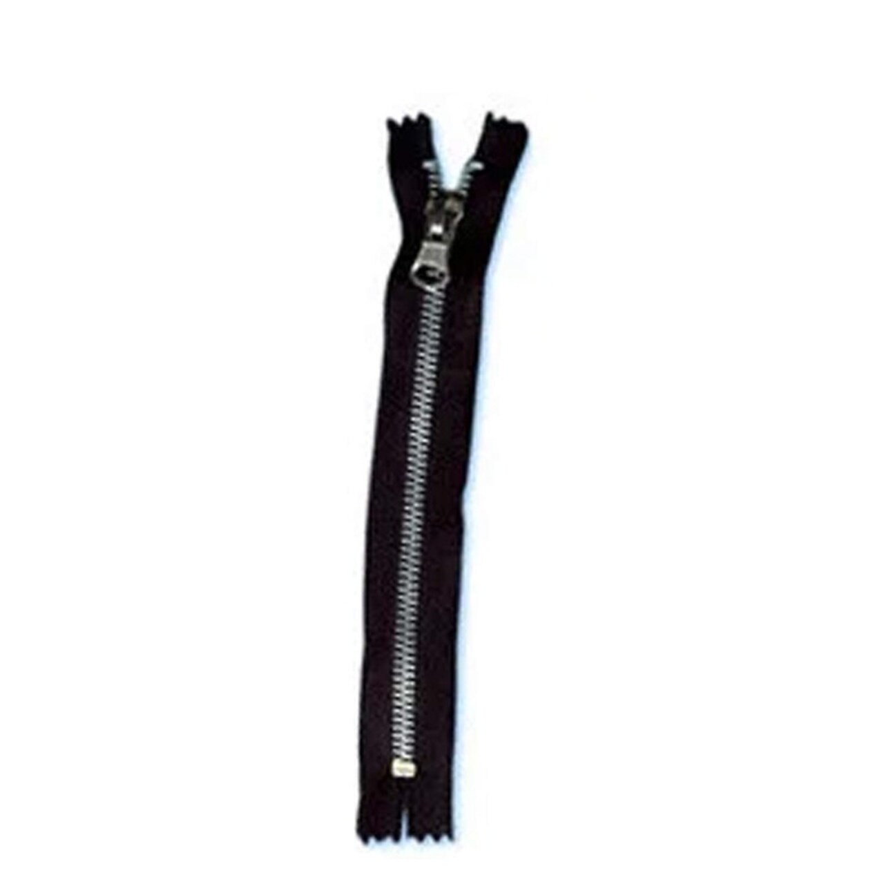 6MM One-Way Zipper – White, Black, or Brown Tape with Metal Teeth